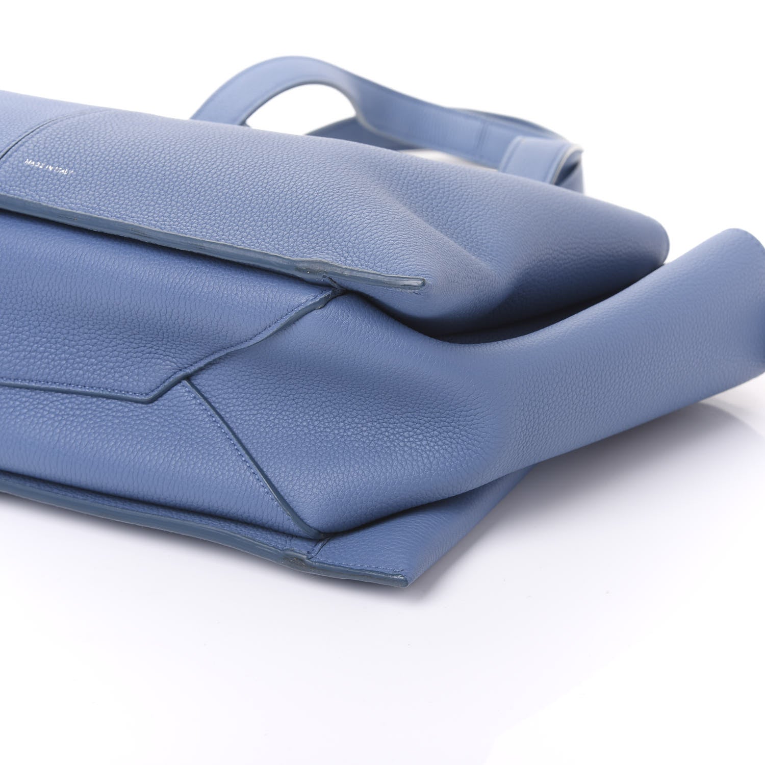 Celine Baby Grained Calfskin Medium Tri-Fold Bag Medium Blue 6 of 8