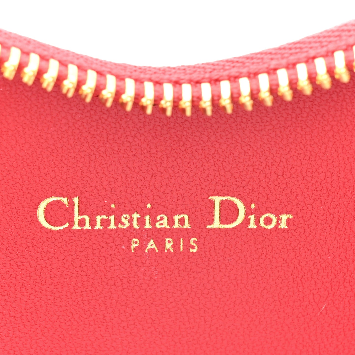 Calfskin Cannage Dioramour Caro Heart Pouch With Chain Bright Red
