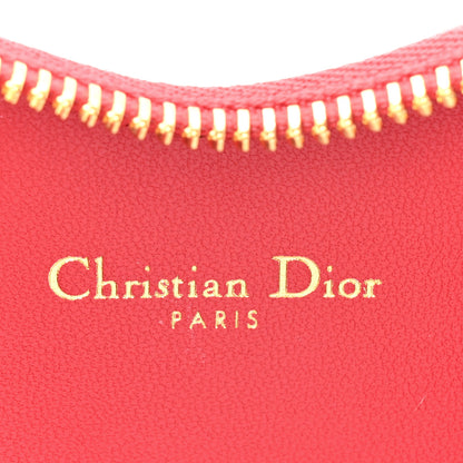 Christian Dior Calfskin Cannage Dioramour Caro Heart Pouch With Chain Bright Red 6 of 11