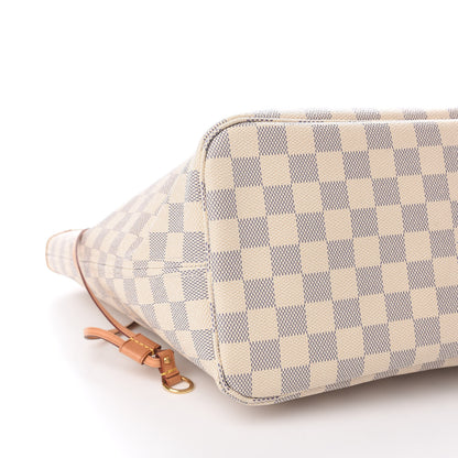 Louis Vuitton Damier Azur Neo Neverfull MM Rose Ballerine 10 of 11