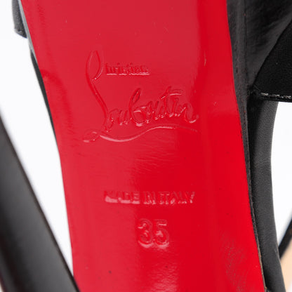 Christian Louboutin Calfskin Sporting 140 Platform Sandals 35 Black 5 of 5