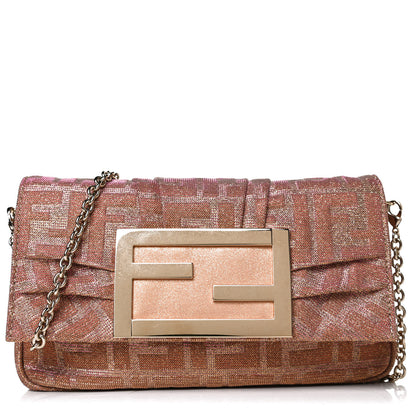Fendi Metallic Lurex Zucca Mia Pochette Arancio 12 of 17