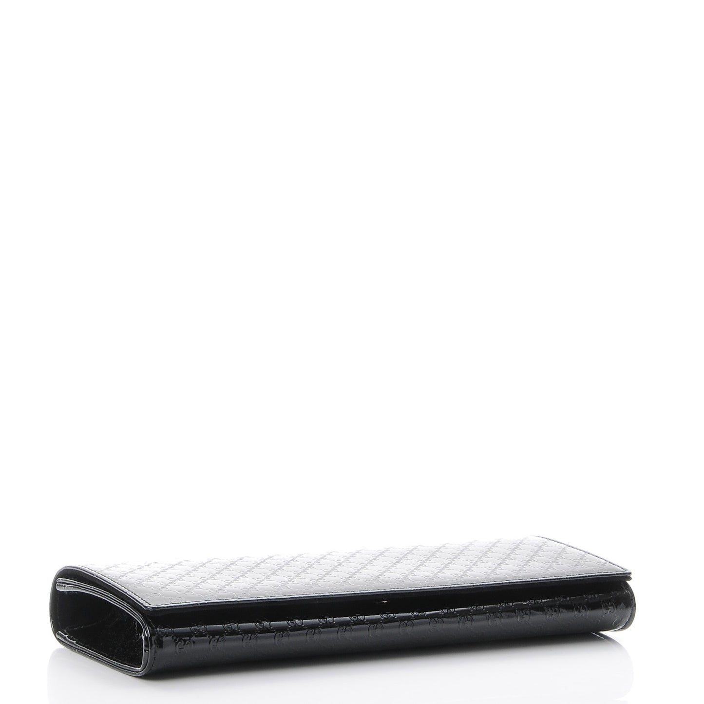 Patent Microguccissima Small Broadway Clutch Black