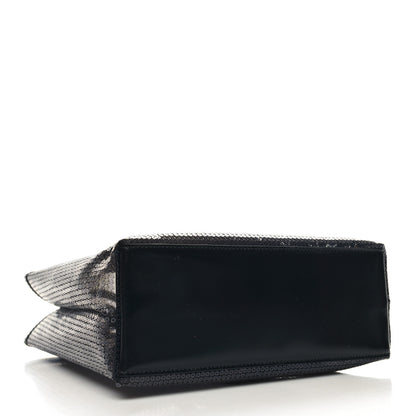 Prada Sequin Mesh Small Tote Bag Black 5 of 11