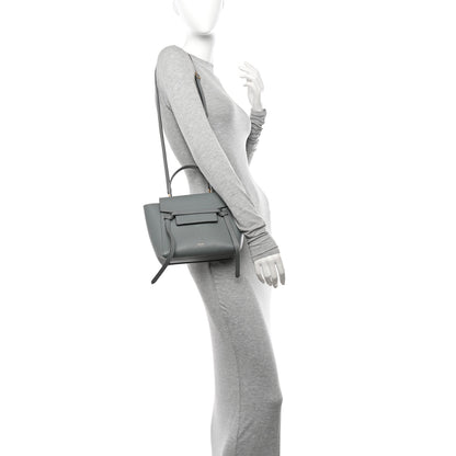 Celine Grained Calfskin Nano Belt Bag Storm 2 of 10