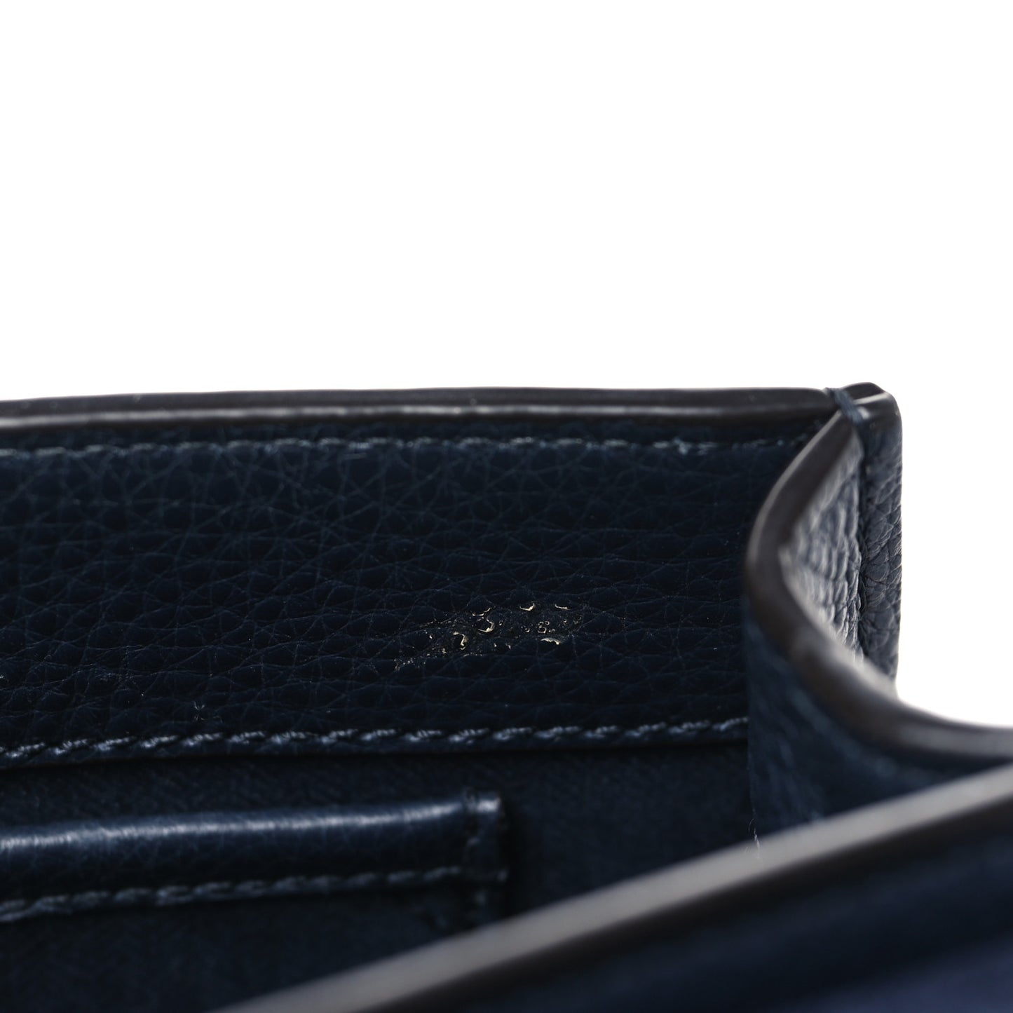 Grained Calfskin Studded Small Amberly Top Handle Crossbody Navy