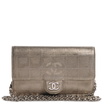 Chanel Nylon Travel Wallet On Chain WOC Metallic Gold 1 of 8