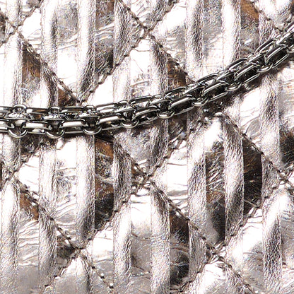 Chanel Metallic Calfskin Striped 2.55 Reissue 227 Silver 9 of 11