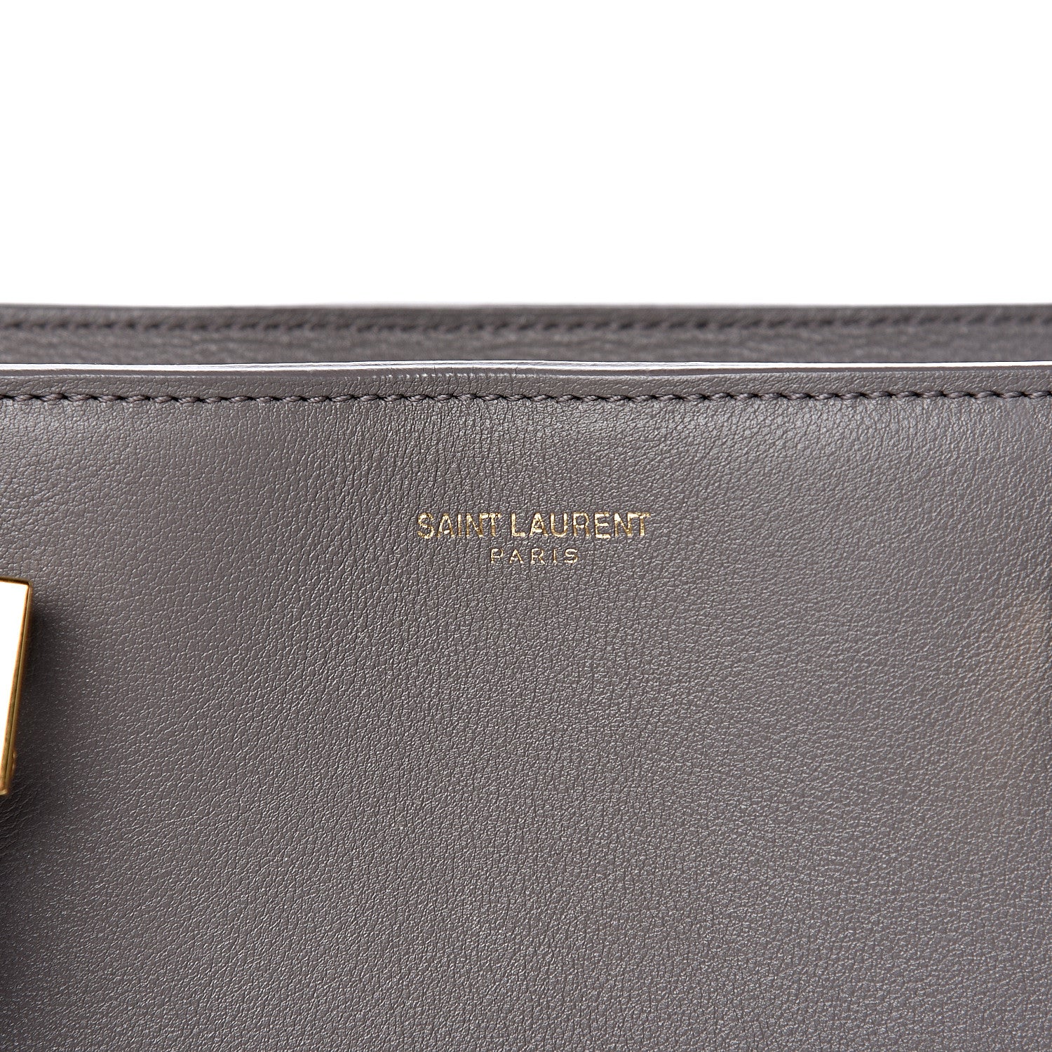 Saint Laurent Smooth Calfskin Medium Monogram Cabas Fog 9 of 17