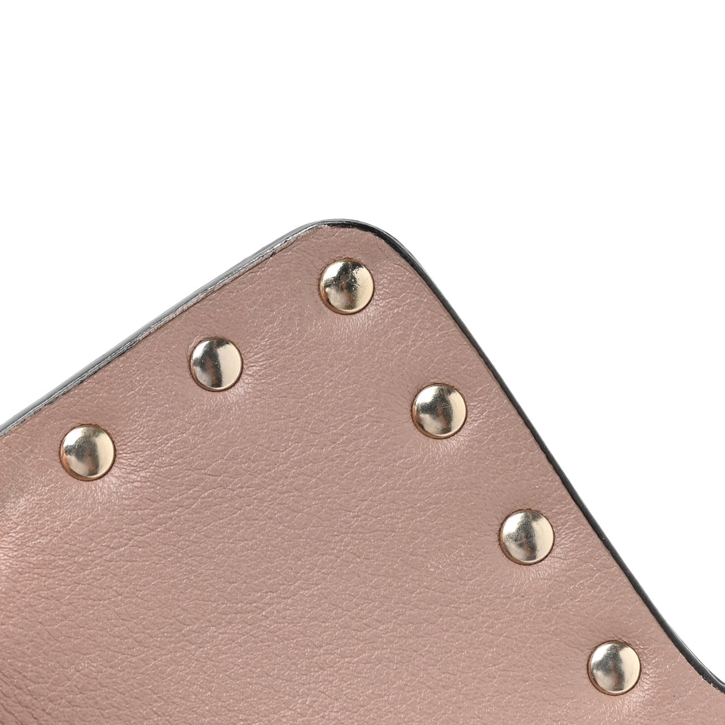 Vitello Medium Rockstud Flip Lock Crossbody Bag Poudre
