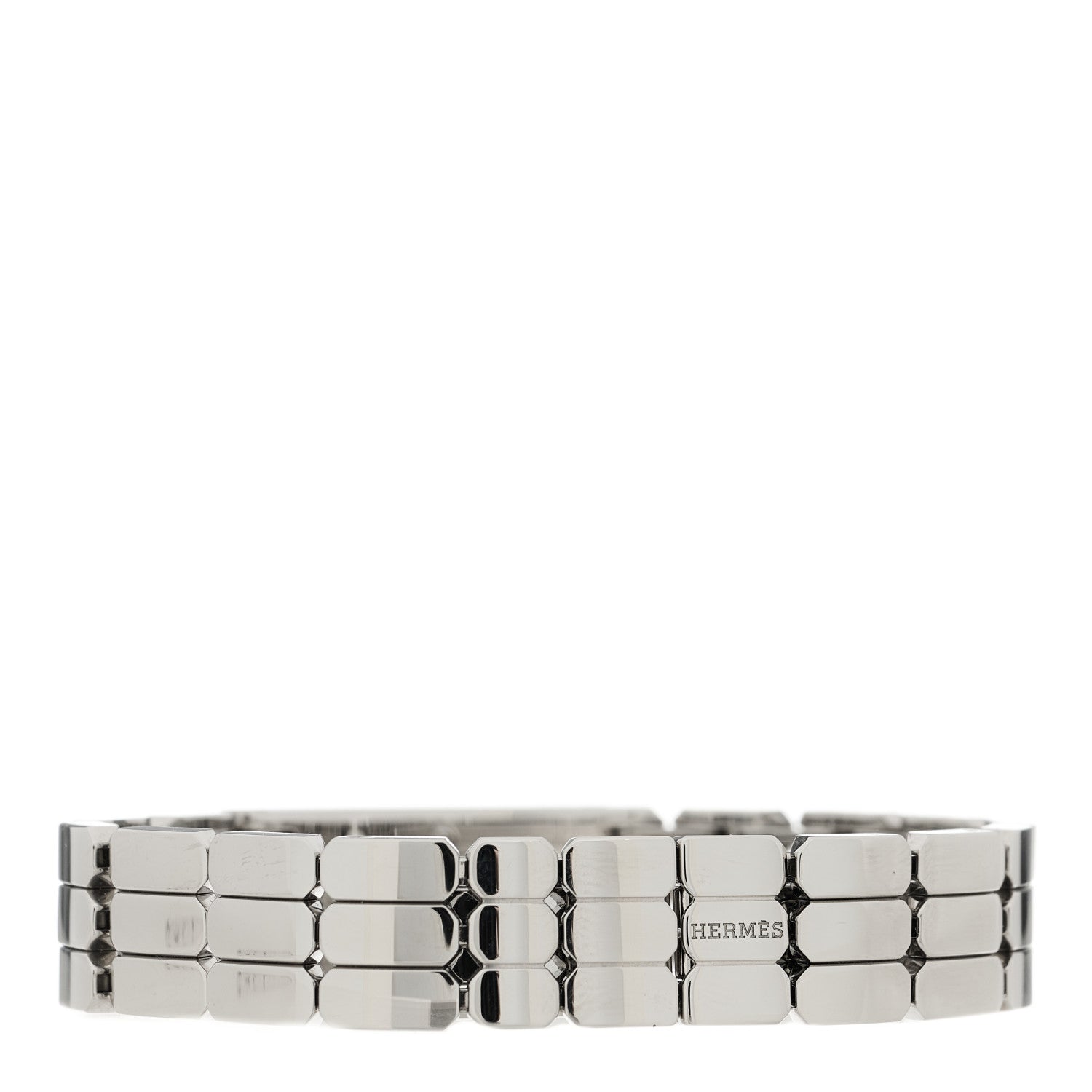 Hermes Stainless Steel Diamond Pave 16mm Kelly Quartz Watch 3 of 6