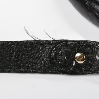 Gucci Calfskin Medium Indy Top Handle Hobo Black 10 of 11