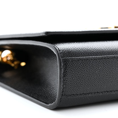 Saint Laurent Grain De Poudre Small Classic Monogram Kate Satchel Black 9 of 12