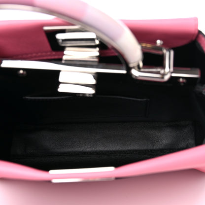 Fendi Vitello Seta Nappa Mini Plexi Handle Peekaboo Iconic Satchel Pink 6 of 9