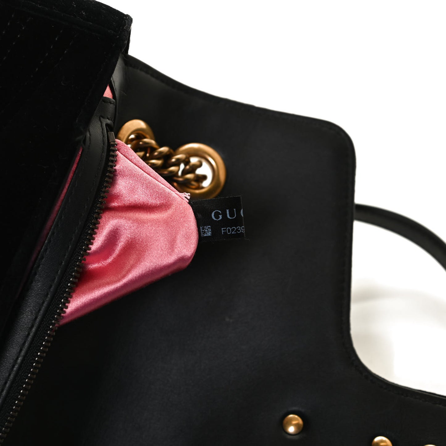 Velvet Matelasse Medium GG Marmont Shoulder Bag Black
