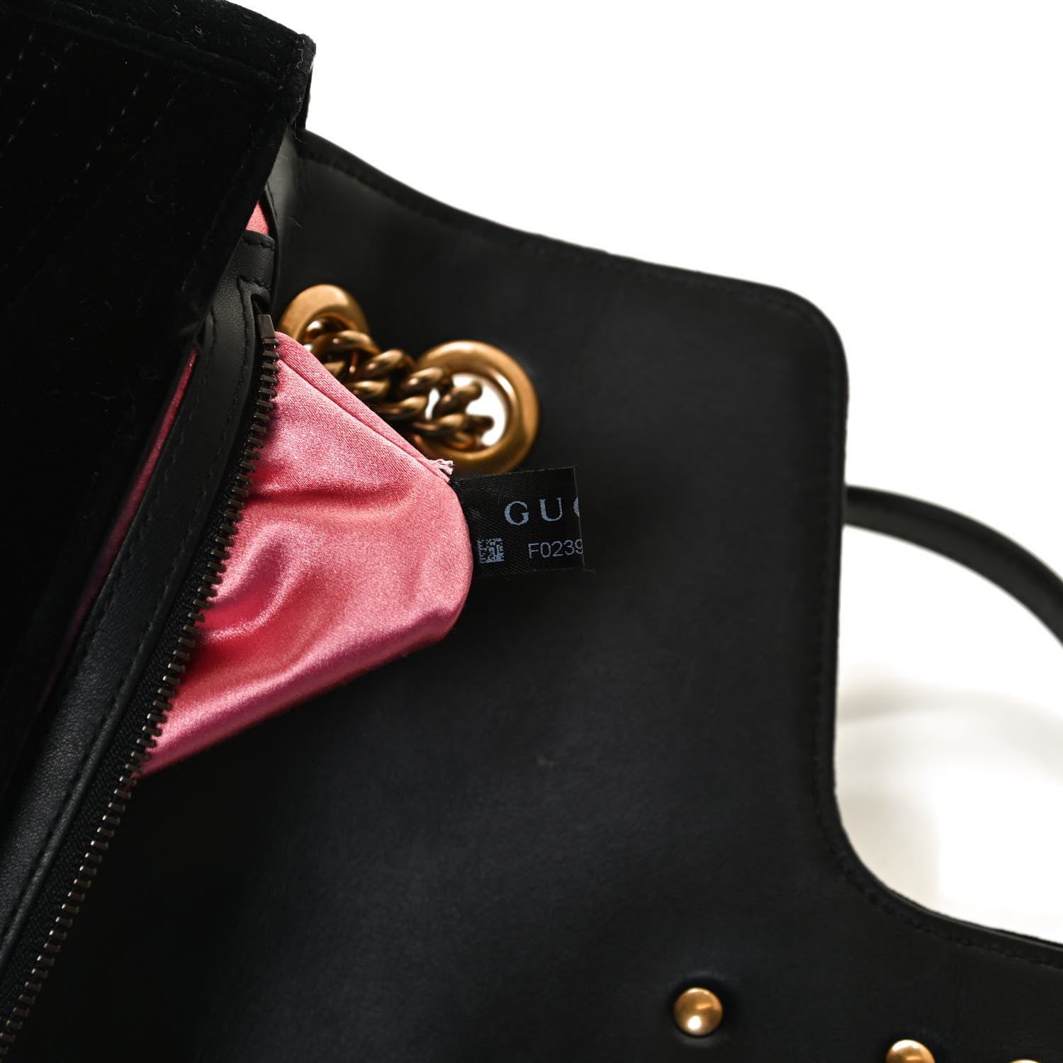 Gucci Velvet Matelasse Medium GG Marmont Shoulder Bag Black 8 of 13