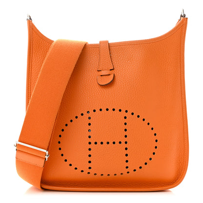 Hermes Taurillon Clemence Evelyne III PM Orange 1 of 12