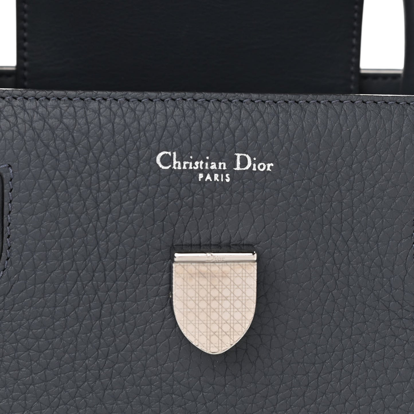 Grained Calfskin Diorever Flap Grey