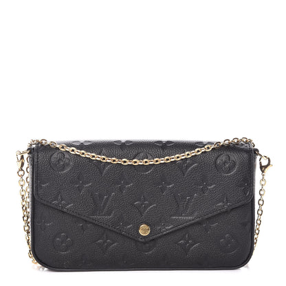 Louis Vuitton Empreinte Pochette Felicie Chain Wallet Black 1 of 12