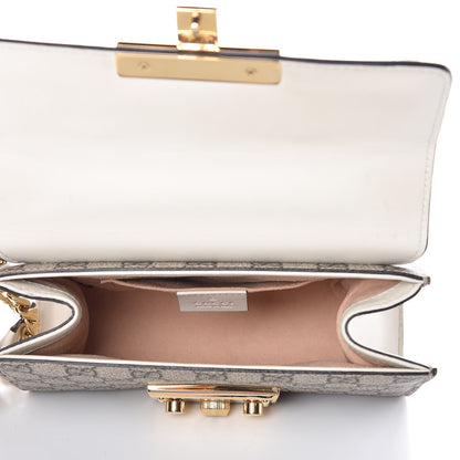 Gucci GG Supreme Monogram Studded Small Padlock Shoulder Bag White 6 of 10