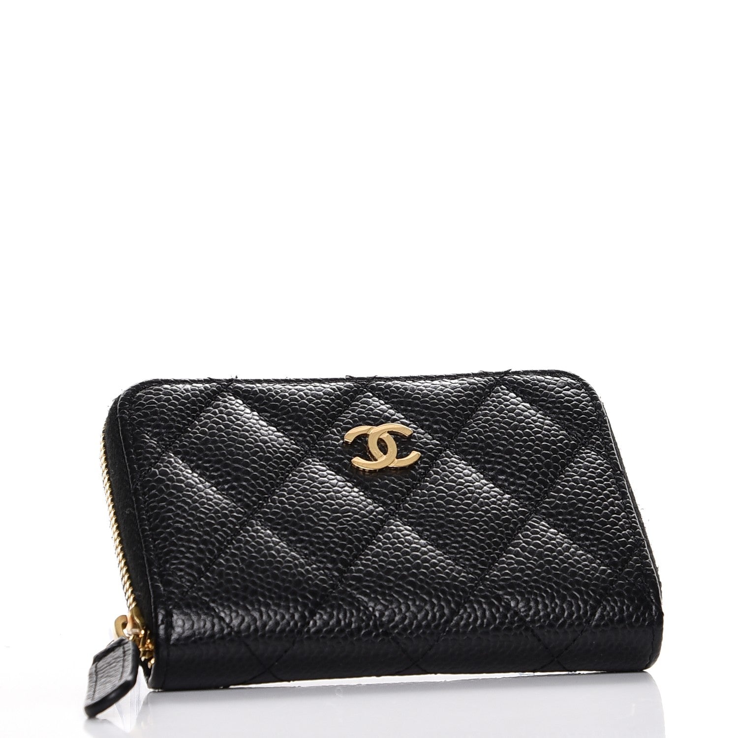 Chanel Caviar Quilted Zip Coin Purse Black 4 of 8