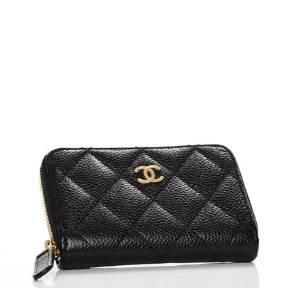 Chanel Caviar Quilted Zip Coin Purse Black 4 of 8