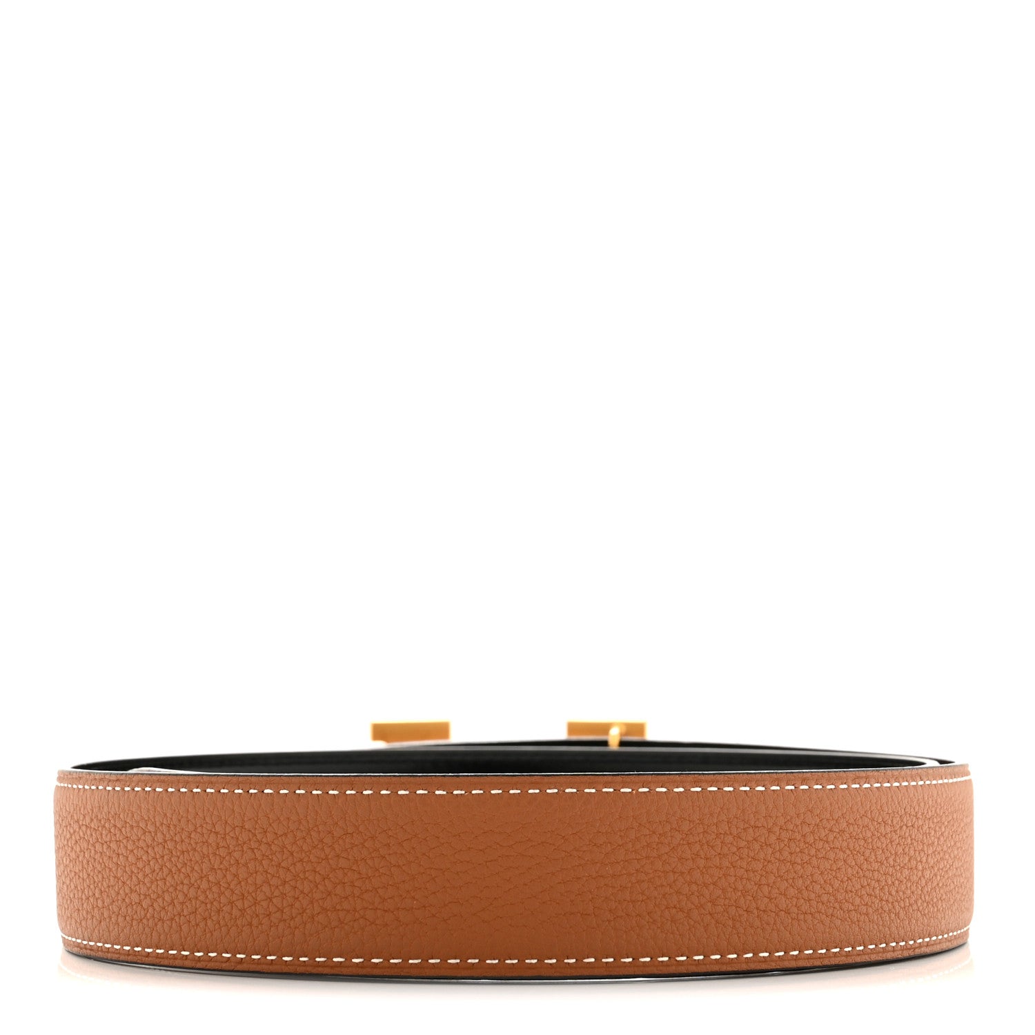 Hermes Box 135 Togo 32mm H Belt 80 32 Black Gold 2 of 8