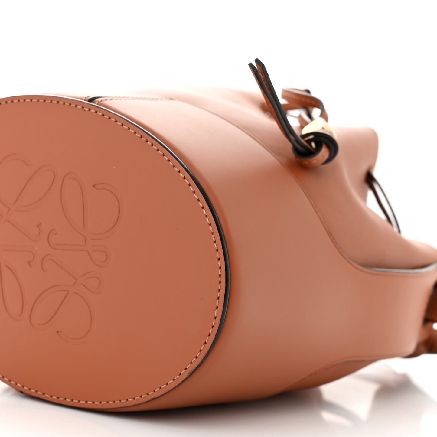 Calfskin Small Balloon Bucket Bag Tan