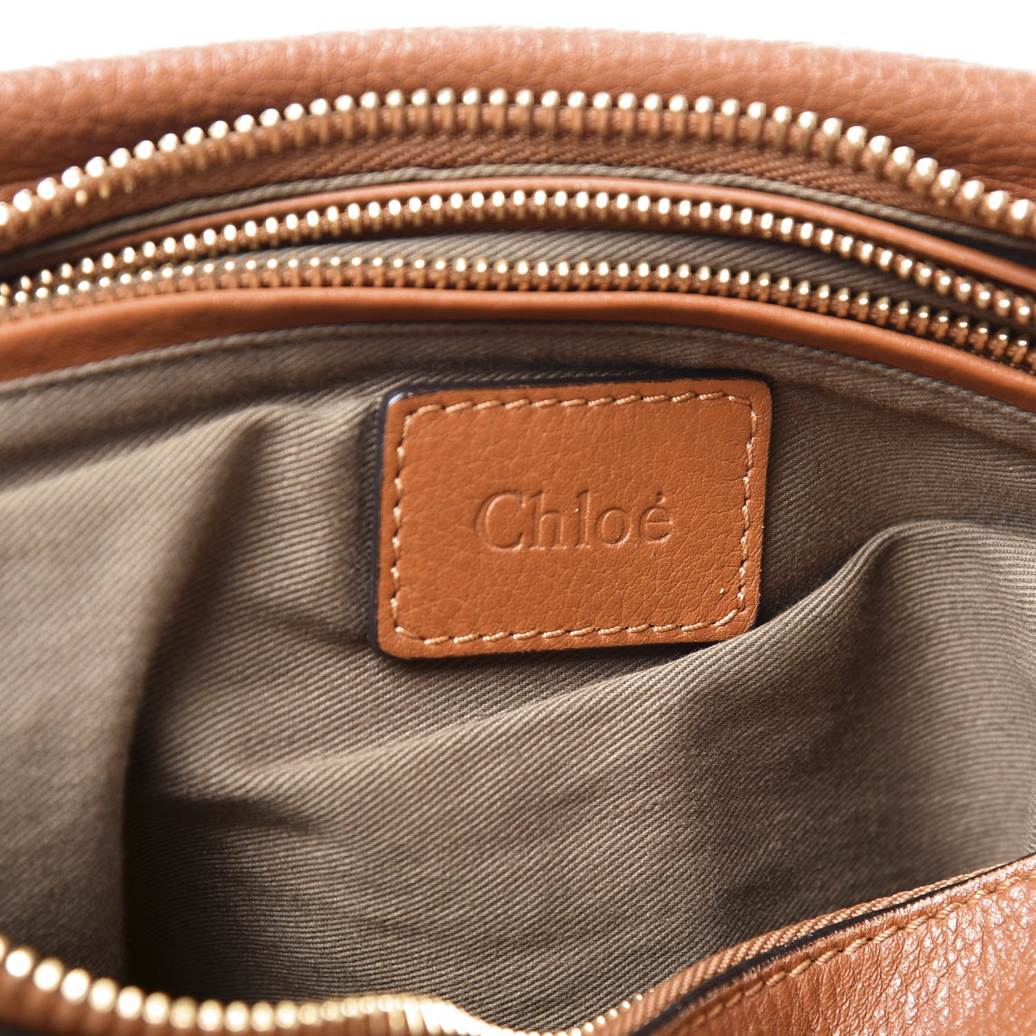 Chloe Calfskin Large Marcie Satchel Tan 7 of 9