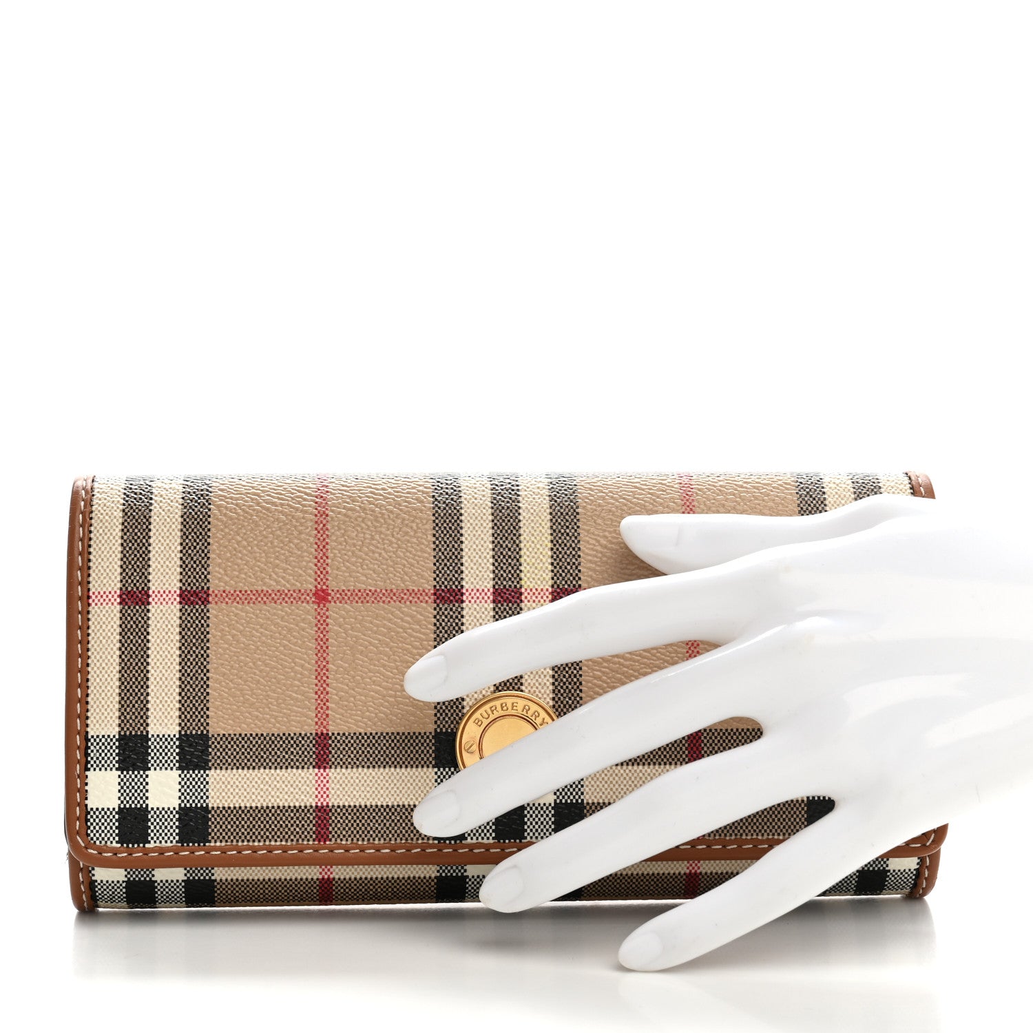 Burberry Halton Vintage Check Continental Wallet Archive Beige 2 of 9