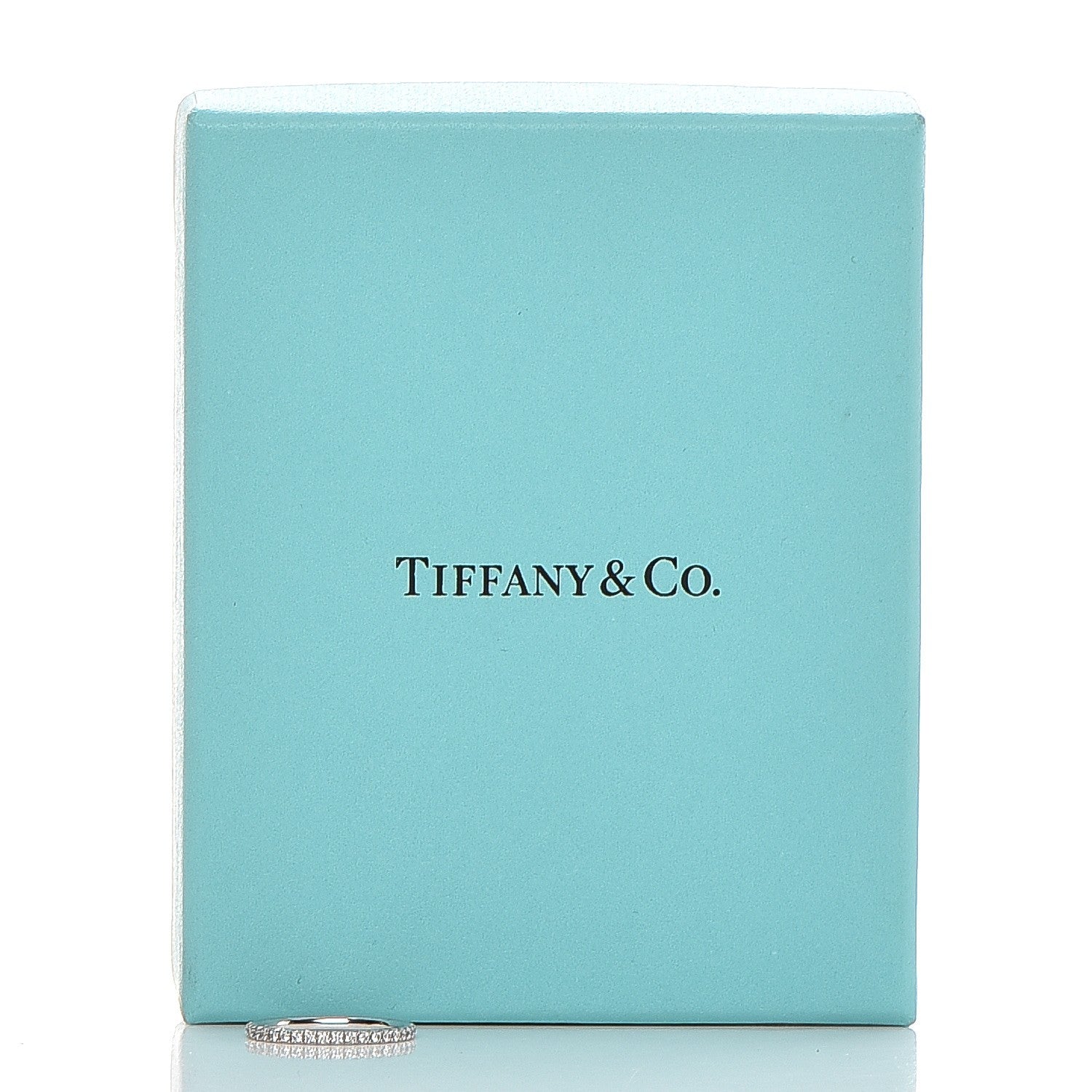 Tiffany 18K White Gold Diamond Metro Ring 47 4 5 of 5