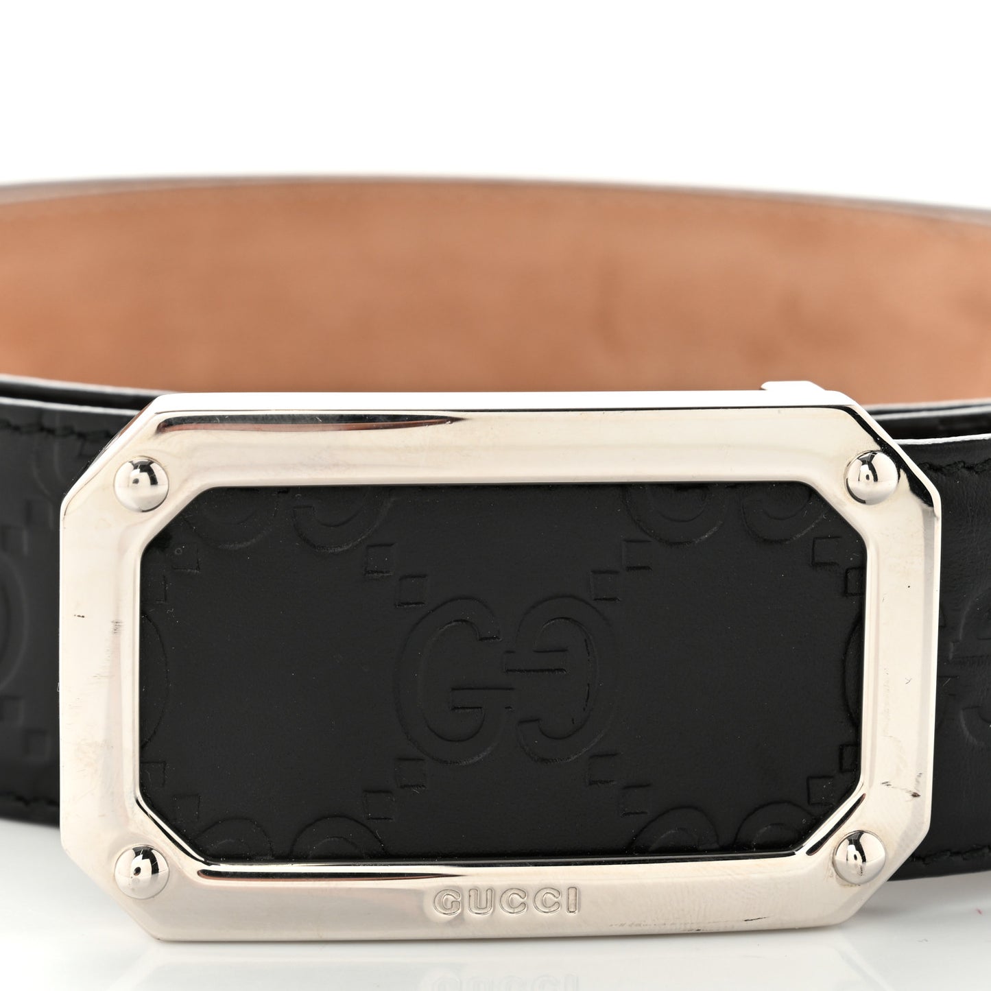 Guccissima Signature Belt 90 36 Black