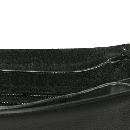 Valentino Garavani Pebbled Calfskin Onyx Medium Rockstud Rolling Flap Saddle Bag Black 14 of 21