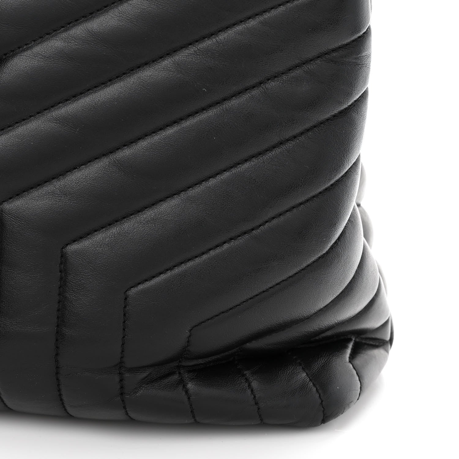 Saint Laurent Calfskin Y Quilted Monogram Large Loulou Shopper Black 13 of 13