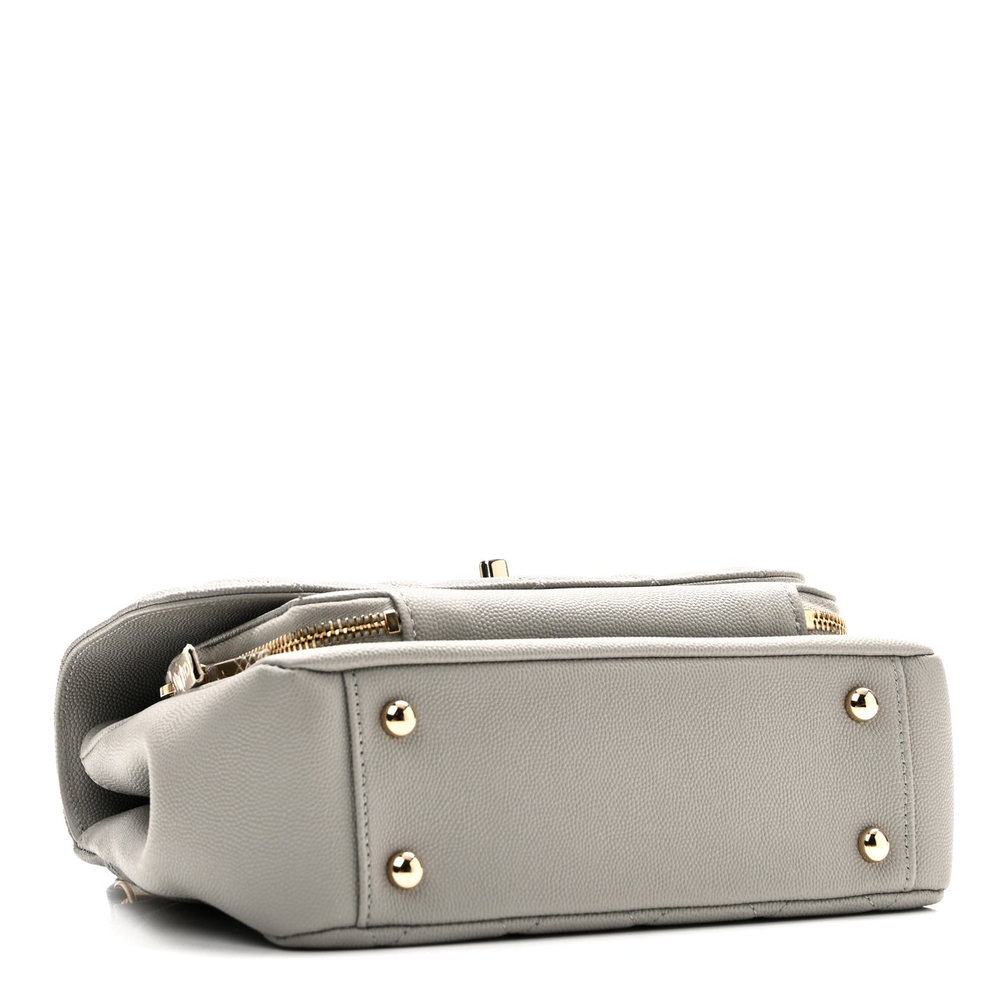 Caviar Quilted Medium Business Affinity Flap Grey
