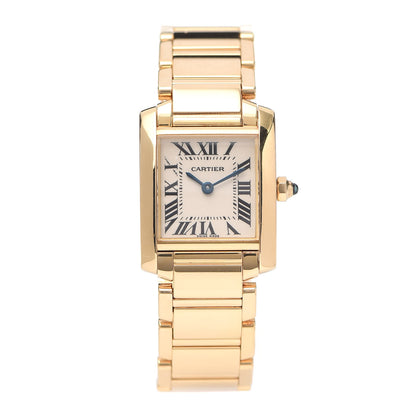 Cartier 18K Yellow Gold 20mm Tank Francaise Quartz Watch 1 of 6