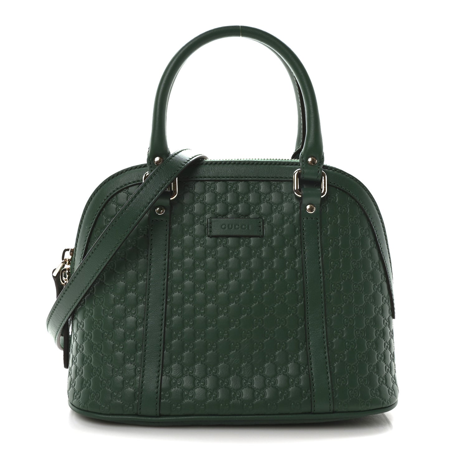 Soft Microguccissima Mini Dome Bag Emerald