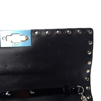 Valentino Garavani Patent Rockstud Spike Wallet on Chain Black 7 of 7