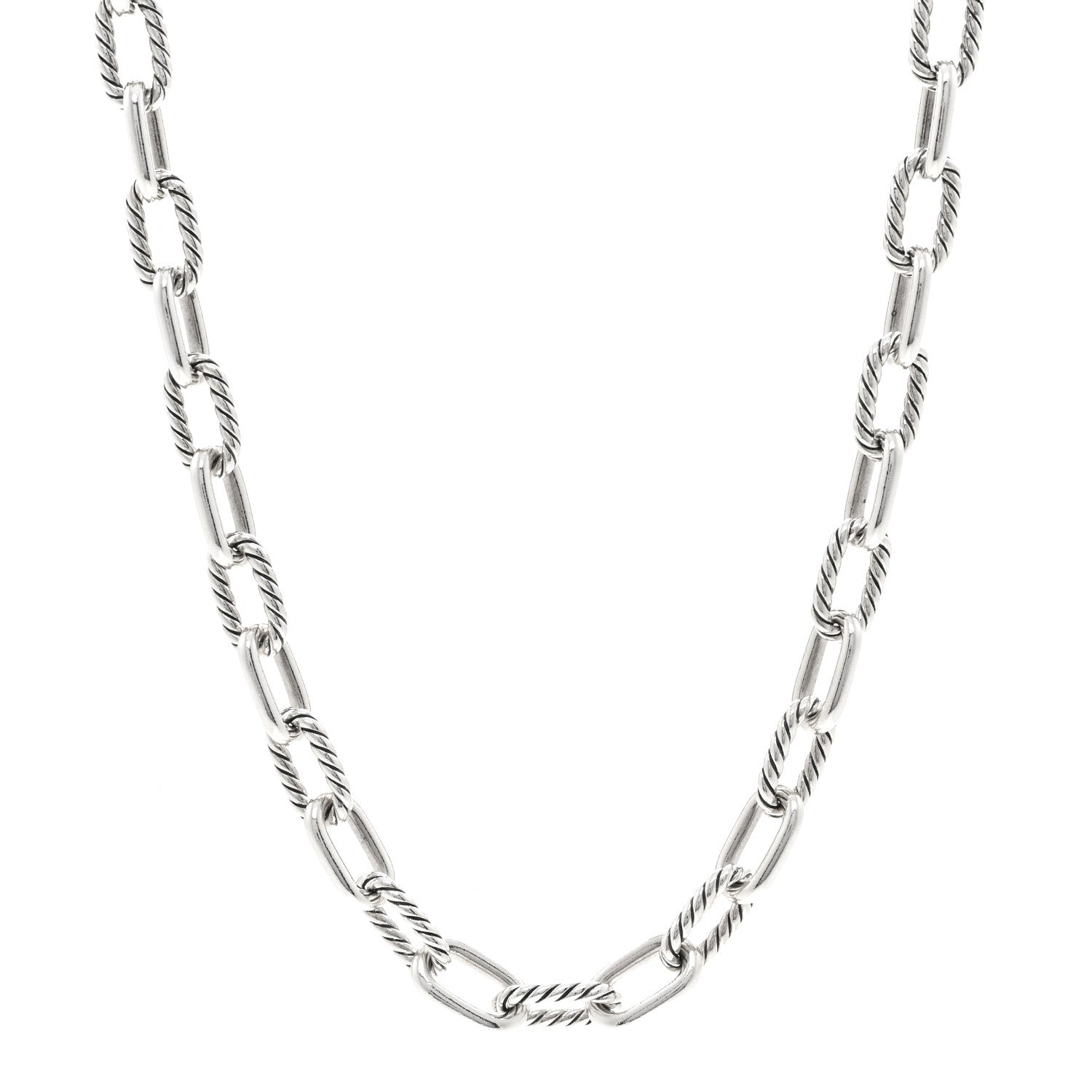 David Yurman Sterling Silver 18K Yellow Gold 8.5mm Madison Chain Toggle Necklace 1 of 6