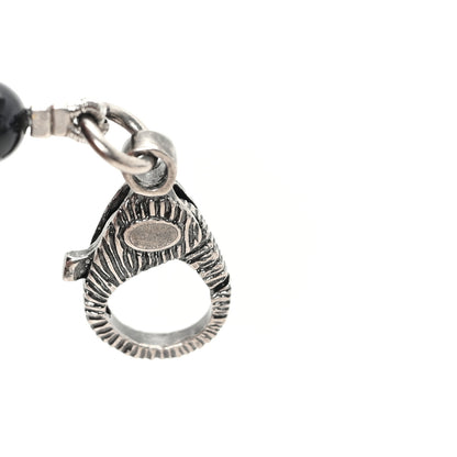 Chanel Pearl Beaded Crystal CC Camellia Short Necklace  Ruthenium Black Pearly Grey 4 of 6