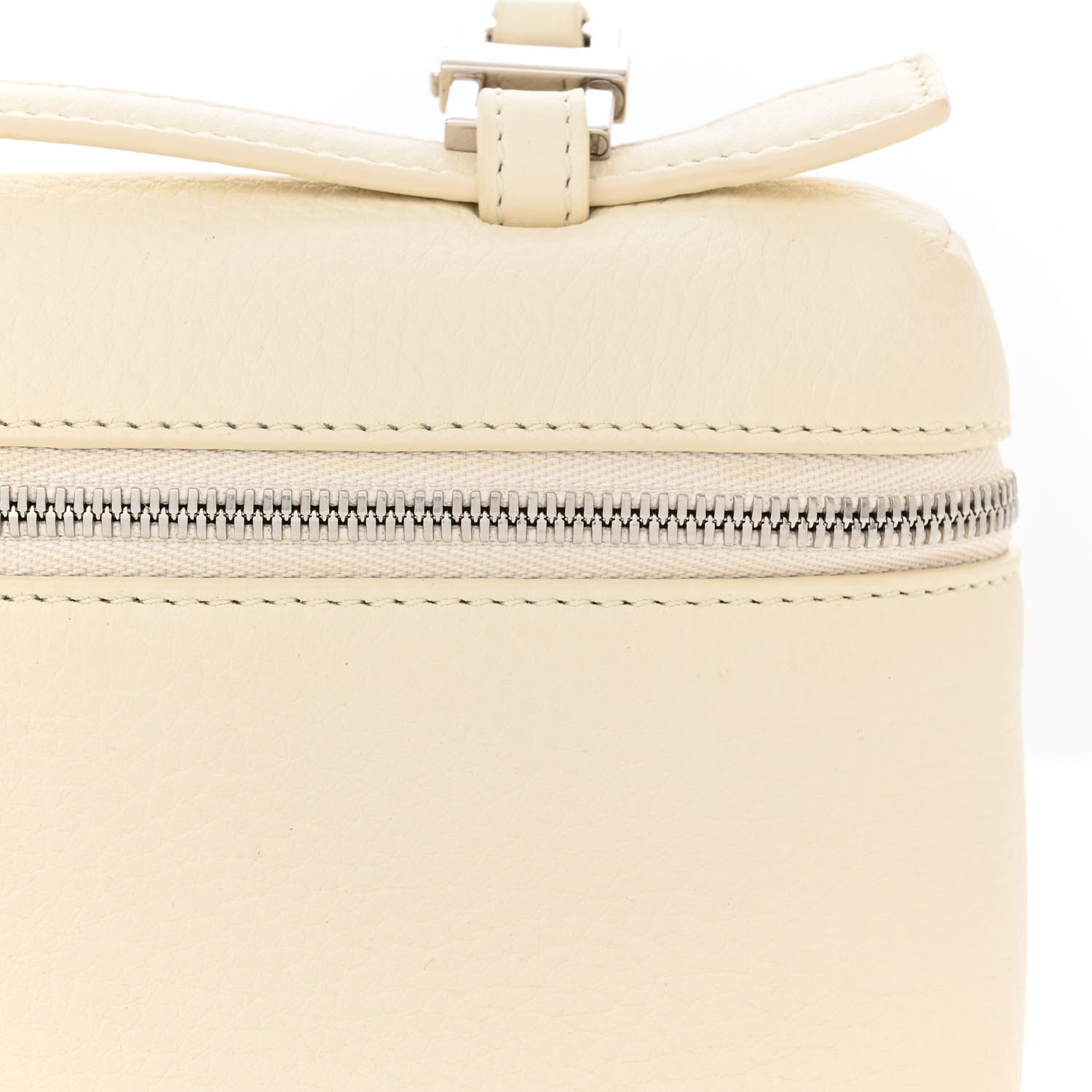 Loro Piana Grained Calfskin L19 Extra Pocket Pouch Whisper White 10 of 16