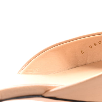 Chanel Goatskin Grosgrain Cap Toe CC Mary Jane Slingback Pumps 40 Beige Black 8 of 9