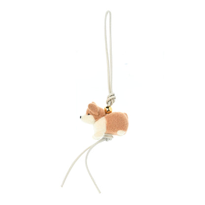 Loewe Calfskin Felt Corgi Bag Charm Soft White Orange 1 of 3
