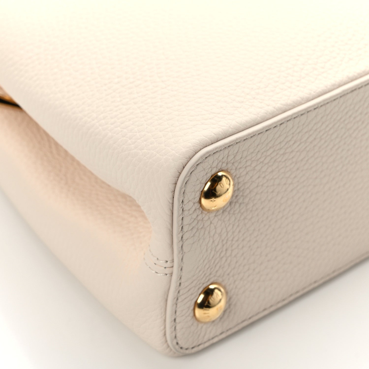 Louis Vuitton Taurillon Mother of Pearl Flowers Capucines BB Creme Nacre 10 of 11