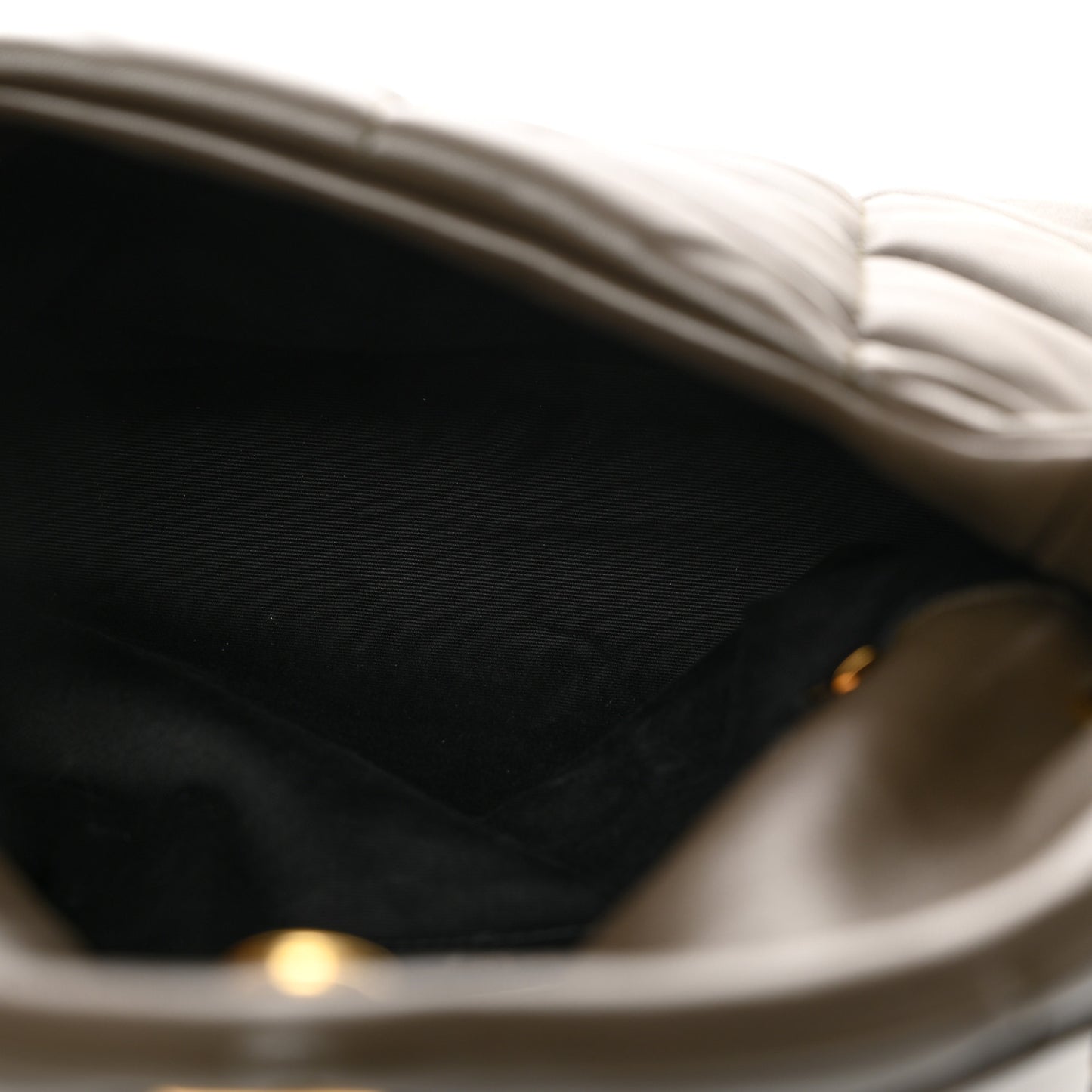 Lambskin Quilted Small Loulou Puffer Monogram Chain Satchel Dark Ganache