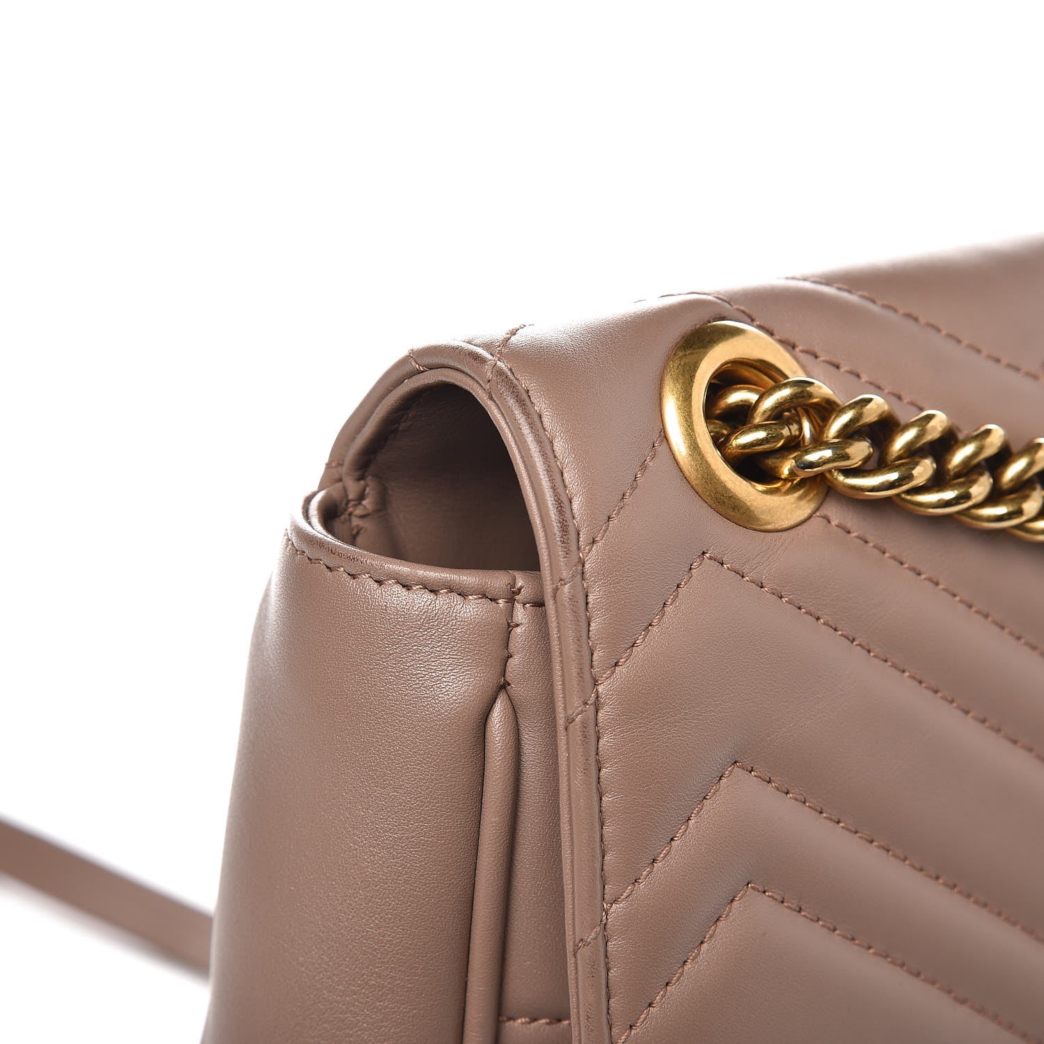 Gucci Calfskin Matelasse Medium GG Marmont Shoulder Bag Porcelain Rose 12 of 13
