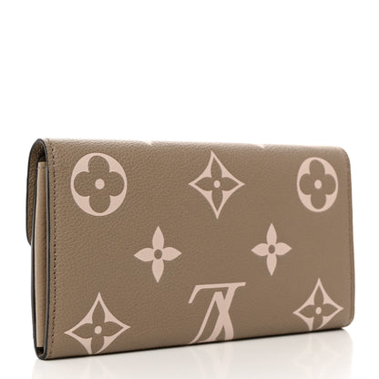 Louis Vuitton Empreinte Monogram Giant Sarah Wallet Tourterelle Creme 3 of 6