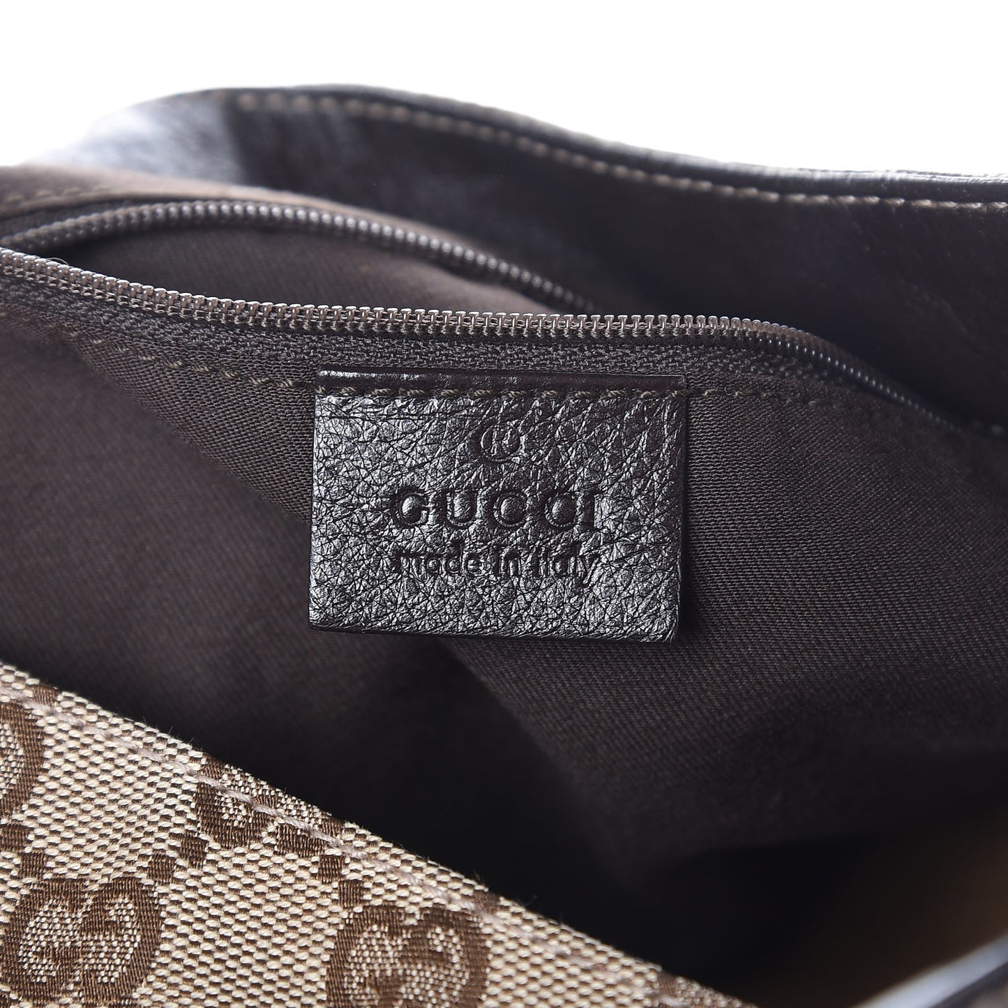 Monogram Large New Ladies Web Hobo Dark Brown