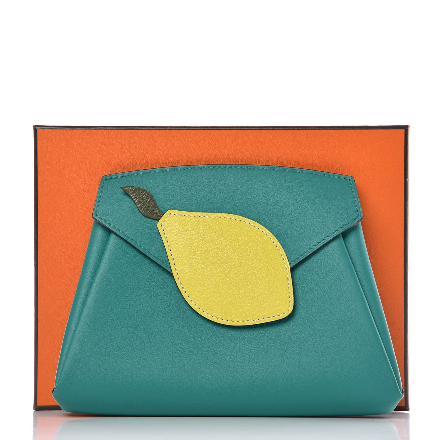 Swift Chevre Mysore Hermail Tutti Frutti Lemon Wallet Bleu Paon Lime Canopee