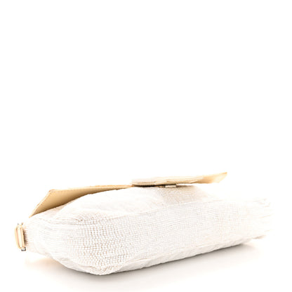 Fendi Beaded Baguette White 4 of 14